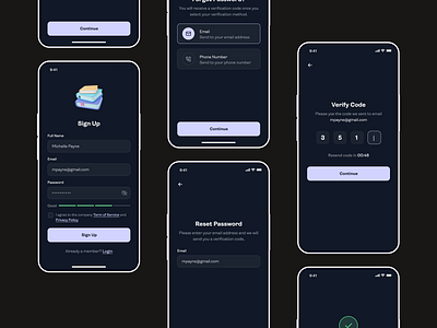 Sign Up Screens app app design design login mobile ui signup ui ui design
