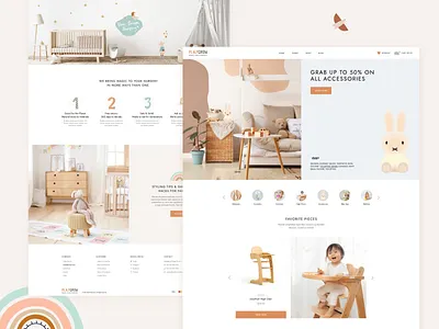 PlayGrow - Baby Shop and Kids Store Theme baby equipment clean kids store landing layout modern playful shop theme ui ux wordpress