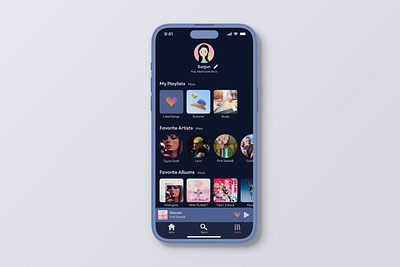 Music App Profile 006 dailyui dailyuichallenge dark mode music app profiledesign ui uidesign userprofile