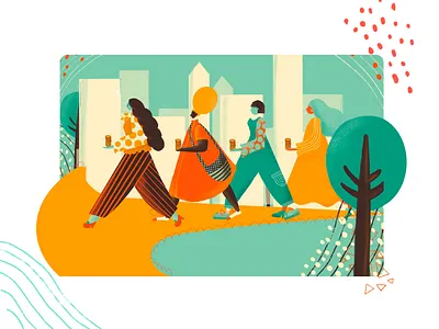 We all deserve everything! art article illustration character colors concept design editorial illustration equal pay day equality illustration womens day