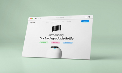 Revive biodegradable bottle homepage ui branding design figma graphic design illustration ui ux design
