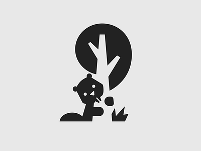 Beaver and tree animal beaver brand branding character design elegant illustration logo logotype mark mascot minimalism minimalistic modern negative space negativespace sign tree wild