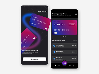 BankDigital - Finance mobile app app bank branding design finance mobile money page ui ux