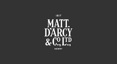 Matt D'Arcy & Co., Ltd., Irish Whiskey: Identity & Sales Tools branding collateral design graphic design logo packaging typography