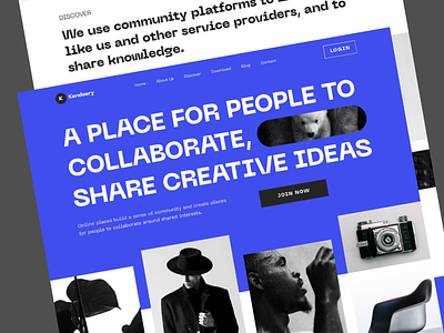 Kendoery - Human Community Landing Page collaborate community creative humanity ideas mobile people product design sharing ui uidesigner uiux