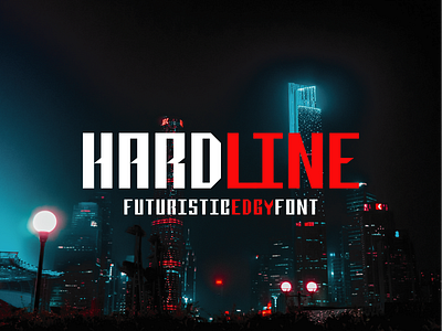 Hardline-Edgy Futuristic Font bold font edgy font futuristic font futuristic typeface hardline modern font