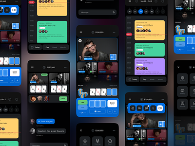 Poker Zoom - Mobile app app blockchain casino concept design gambling game ios mobile online poker sketch ui ux zoom