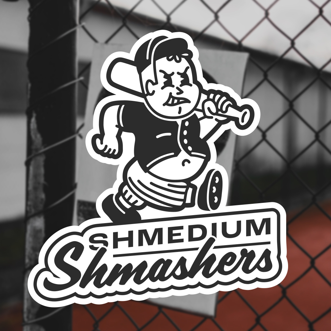 Retro Cartoon Softball Team Logo baseball branding cartoon identity illustration logo logo design softball sports typography