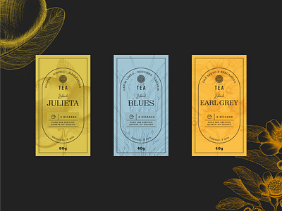 1401 Tea Labels design graphic design