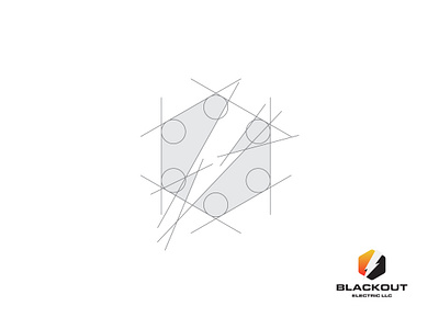 Blackout Electric LLC. black brandidentity design electric logo flat graphic design icon logo logodesigner minimal logo orange power logo power sign vector vertical lockup