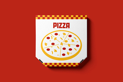 Generic Pizza Box 2 color checker board food service package design pizza pizza box restaurant supply