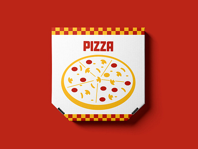 Generic Pizza Box 2 color checker board food service package design pizza pizza box restaurant supply