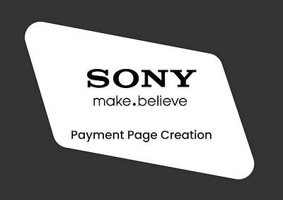 Sony Payment Page Creatation design figma ui ux