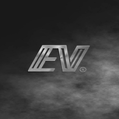 EV World black white logo animation mark smoke effect