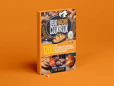 Bread Machine Cookbook Cover Design 3d animation branding cover book cover design depression design graphic design illustration logo motion graphics ui