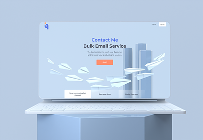 Email Service 404 email landing page one page website registration service ui ux website