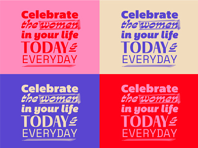 International Women's Day Typography Graphic annoucement bright celebrate celebration highlight highlighter indiana indianapolis indy international womens day invite mixed type sticker type typography woman women womens day