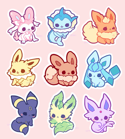 Mini Pokémon pastel