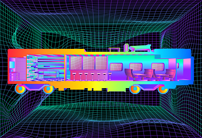 Synthwave Express design illustration vibey