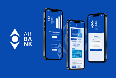 AB Bank - Mobile UI brand identity design logo design mobile app mock project ui ui design