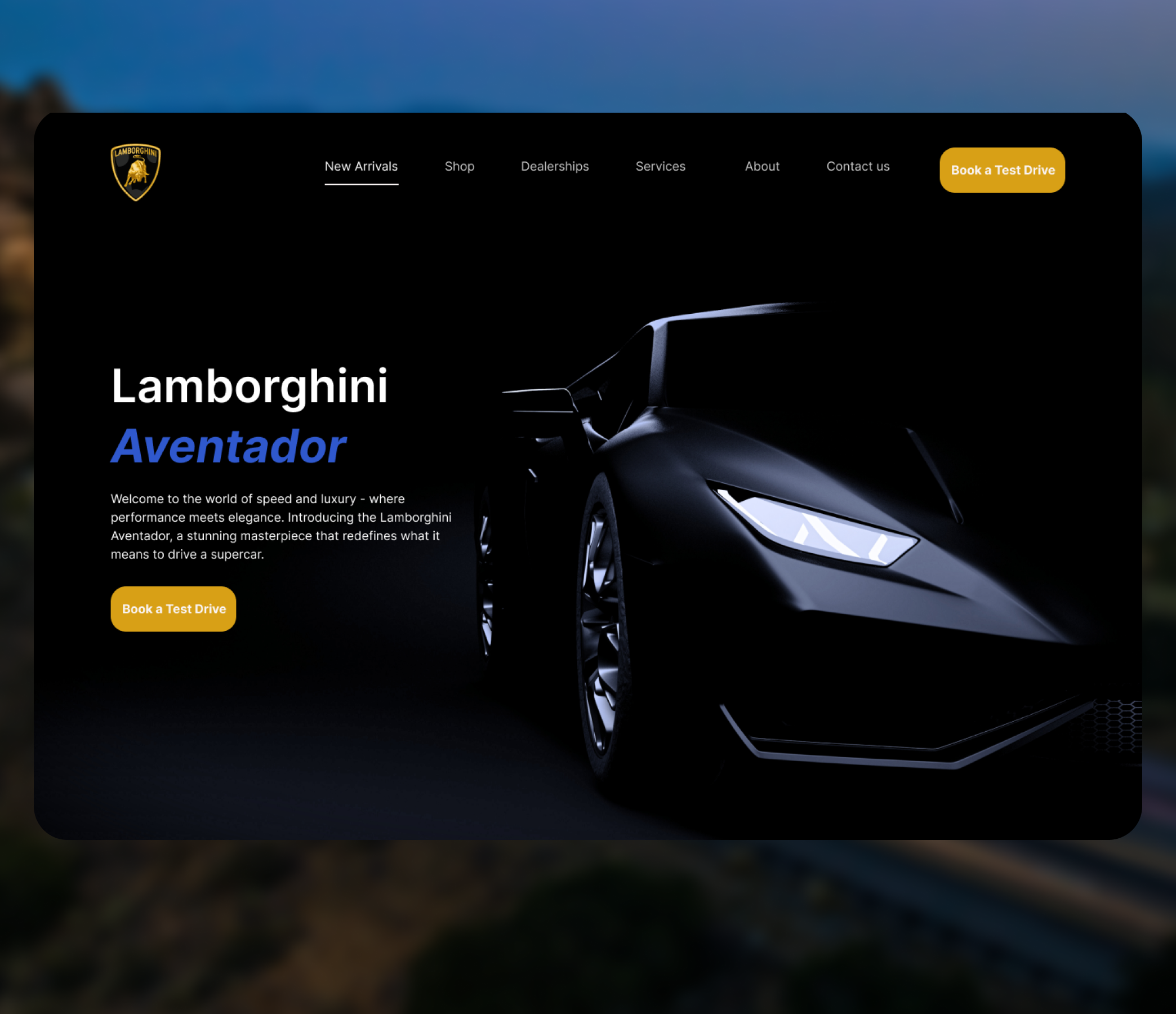 Lamborghini hero shot by Abdurrahman Abdulaziz on Dribbble