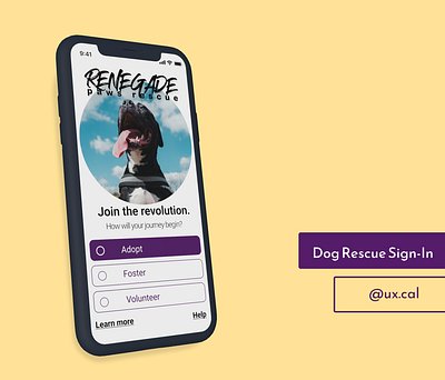 001 - Sign Up (Local Dog Rescue) app sign in dailyui dog rescue figma sign up ui ux ux design