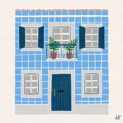 Portuguese house illustration