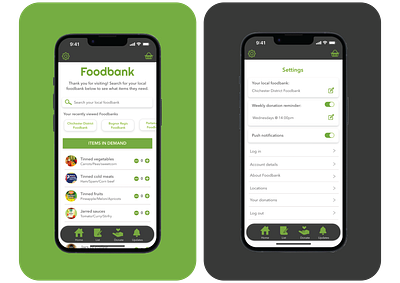 Foodbank - App redesign app redesign ui ux