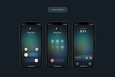 Day 04 I UI Challenge I Incoming call daily challenge graphic design incoming call ios ios interface ios iphone interface ui ui challenge ui design ui interface