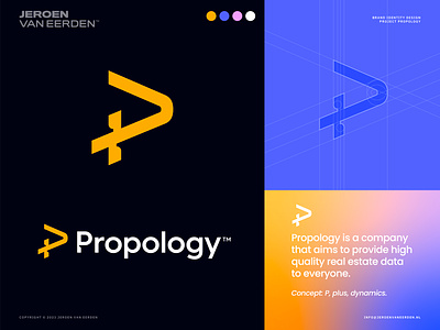 Propology - Logo Concept v3 (update) branding branding design creative logo creative logo design home logo logo design p plus property real estate