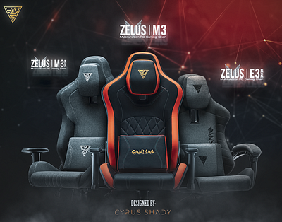 Gaming Chair Ad. 3d advertisement animation article banner black blog branding chair design furniture gaming graphic design logo motion graphics red ui ux web webbanner