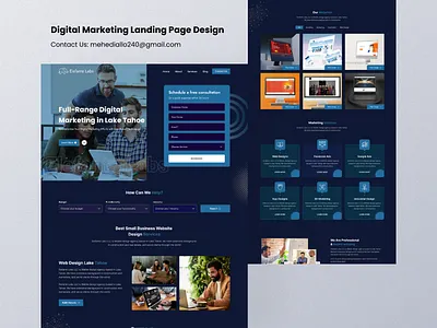 Digital Marketing Landing Page Ui/Ux Design animation design digital marketing graphic design graphics design illustration landing page landingpage motion graphics ui ux website design
