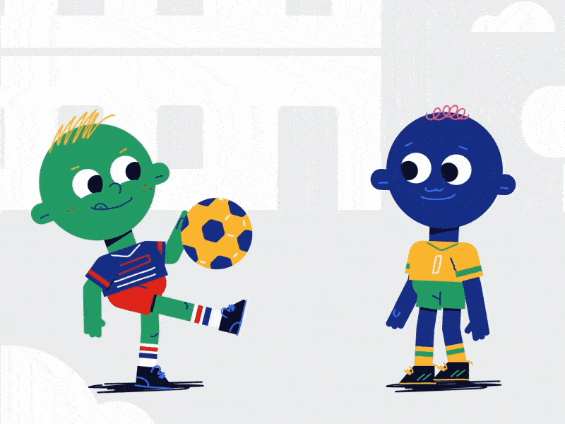 Soccer boys 2danimation animation character animation character design football illustration motion graphics play school soccer