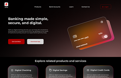 Banking Website UI bank banking design ui visual design website design