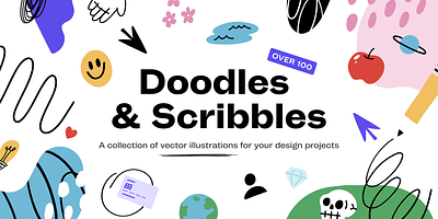 Doodles & Scribbles Figma Resource doodles draw figma figma resource free illustration landing page paid scribbles vector web design