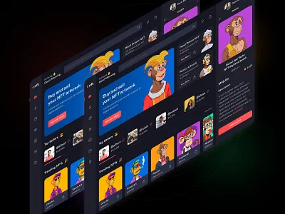 NFT Dashboard UI business dashboard digital artwork graphic design modern motion graphics nft portfolio ui ux web template