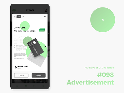 100 Days of UI - Day #098 (Advertisement) 098 adobe xd ads pop up advertisement advertisement ui app app design branding daily ui 98 dailyui dailyui 098 dailyui 98 design figma graphic design illustration logo ui vector