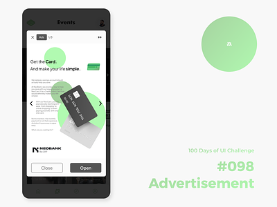 100 Days of UI - Day #098 (Advertisement) 098 adobe xd ads pop up advertisement advertisement ui app app design branding daily ui 98 dailyui dailyui 098 dailyui 98 design figma graphic design illustration logo ui vector