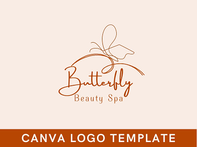 Colorful Butterfly Canva Logo Template brand identity branding butterfly butterfly logo canva design hand drawn logo logo design modern logo template
