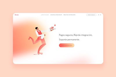 Nice website for a startup chara character cute design flat graphic design illustration logo restaurants spanish vector waiter webdesign