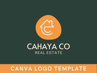 Premade Real Estate C Letter Canva Logo Template brand identity branding canva design home logo house logo letter logo logo logo design modern logo real estate real estate logo template