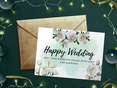 Happy Wedding Card Template floral wedding card happy wedding happy wedding card marriage wedding wedding card