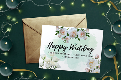 Happy Wedding Card Template floral wedding card happy wedding happy wedding card marriage wedding wedding card