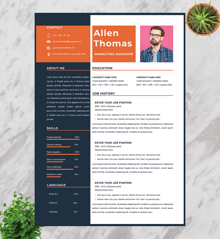 Sample Resume Template - Modern Designed by Resumepik on Dribbble