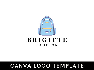 Premade Modern Bag Canva Logo Template bag logo brand identity branding canva design fashion logo logo design template