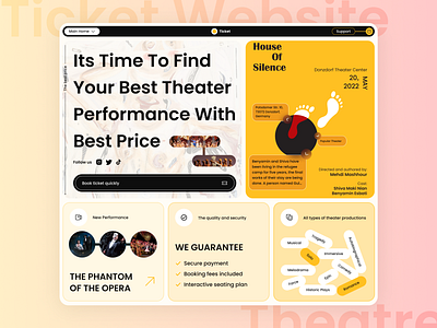 Theater ticket clean design design figma landing page minimal product design theater ticket ticket trend ui ux website