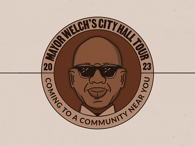 Mayor Kenneth T. Welch badge black history black history month equality florida illustration inclusion liberal lockup mayor politician seal st pete sunshine city tampa typography vintage