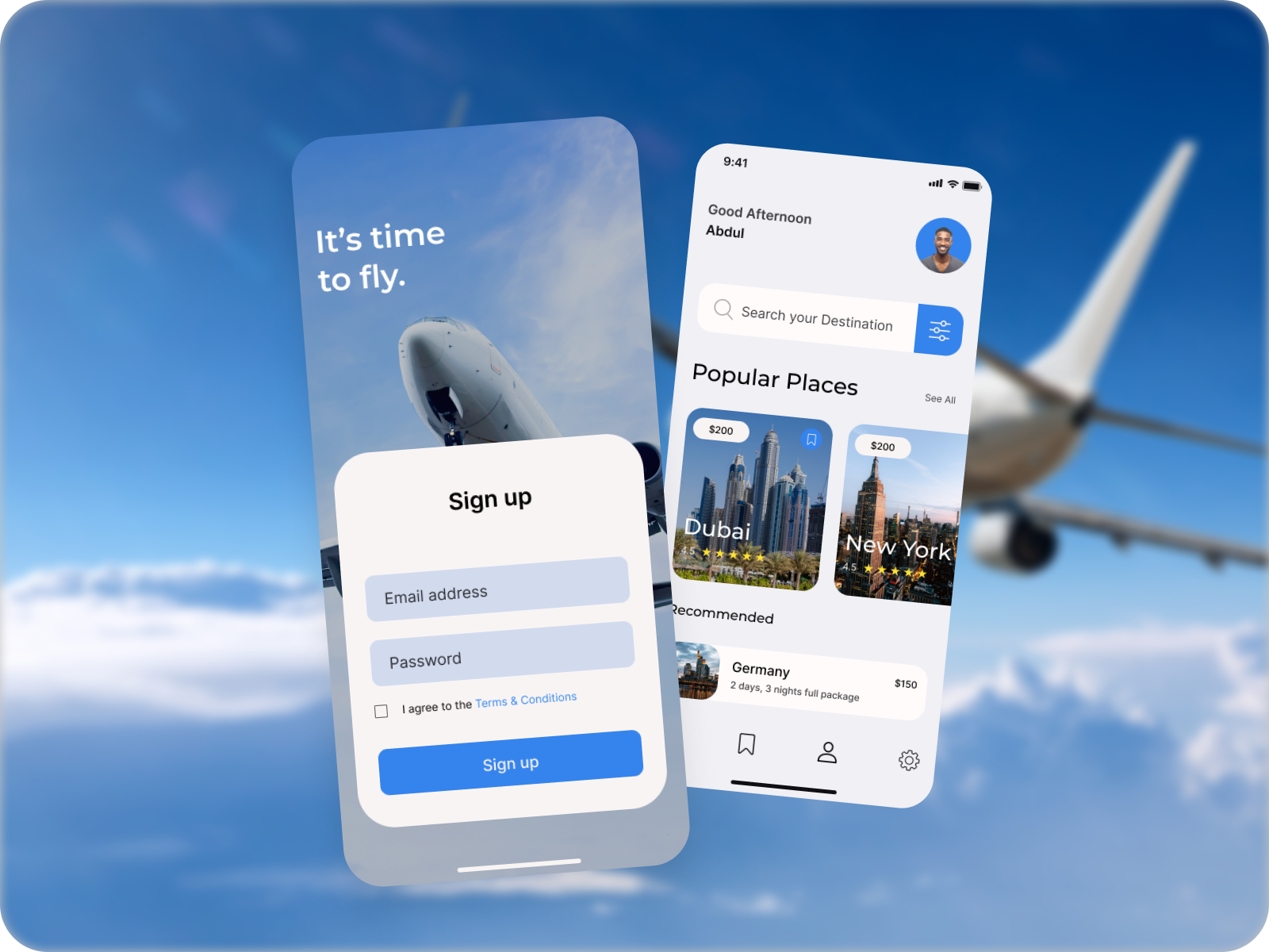 Online travel agency concept app by Abdurrahman Abdulaziz on Dribbble