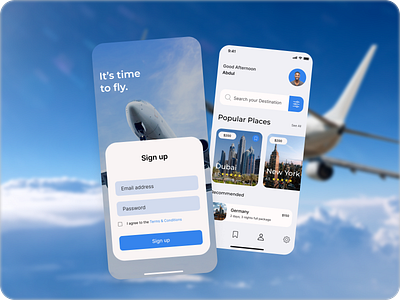 Online travel agency concept app online travel agency online travel agency app ui ux