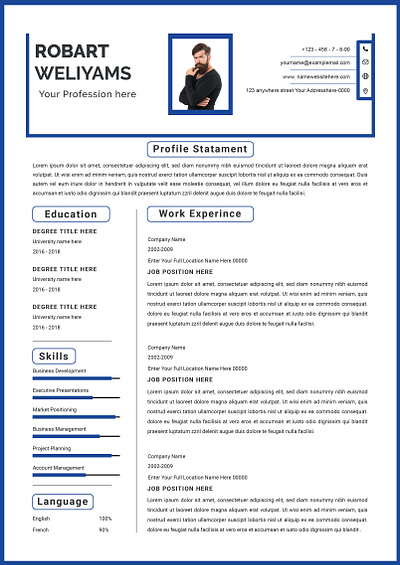 Professional Resume Template cv template word